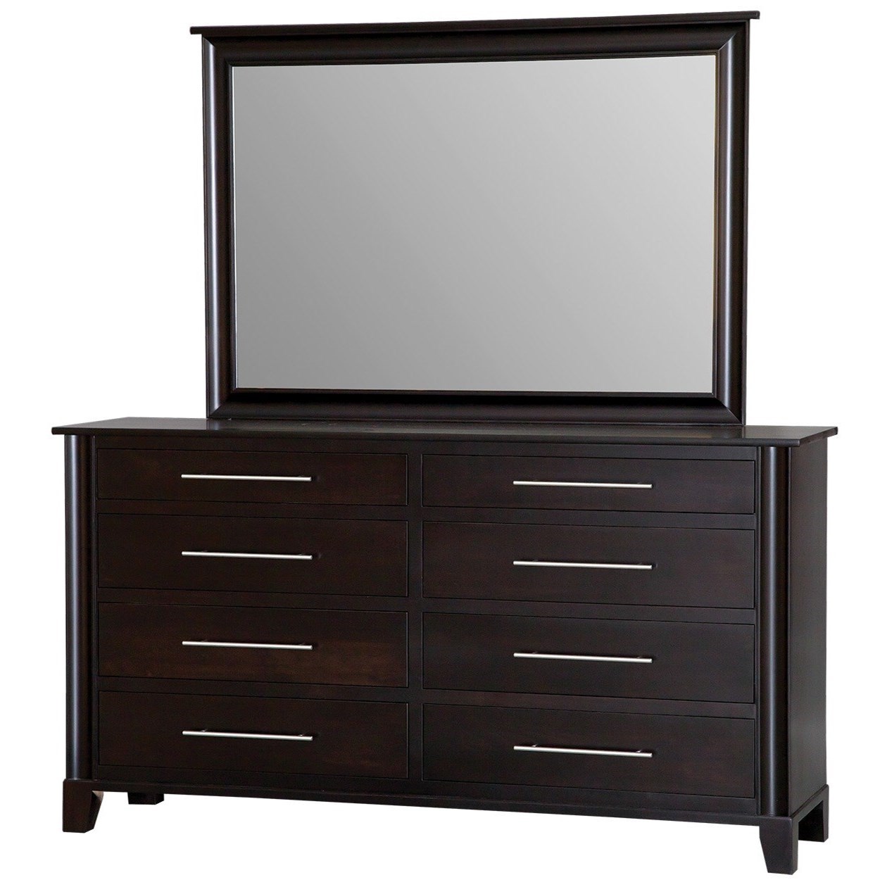 Daniel's Amish Metropolitan 8Drawer Contemporary Dresser and Beveled